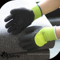 SRSAFETY 3/4 coated black latex gloves price working glove /safety gloves